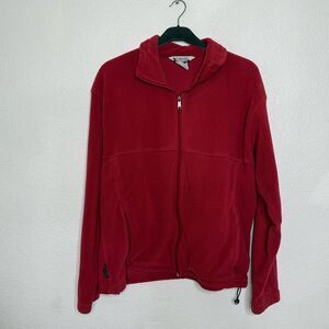 Mens Columbia Sportswear Red Fleece Jacket Size XL